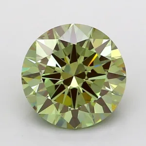2.97 Carat Round Fancy Vivid Green VS1 Lab Diamond
