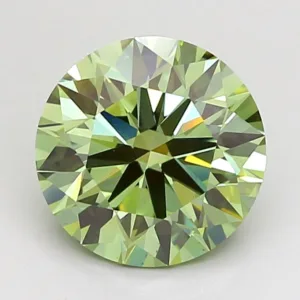 3 Carat Round Fancy Vivid Green VS1 Lab Diamond