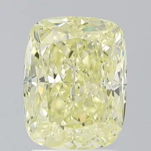 3.01 Carat Cushion Modified Fancy Light Yellow VS1 Natural Diamond