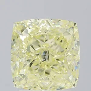 3.01 Carat Cushion Modified Fancy Yellow VVS2 Natural Diamond