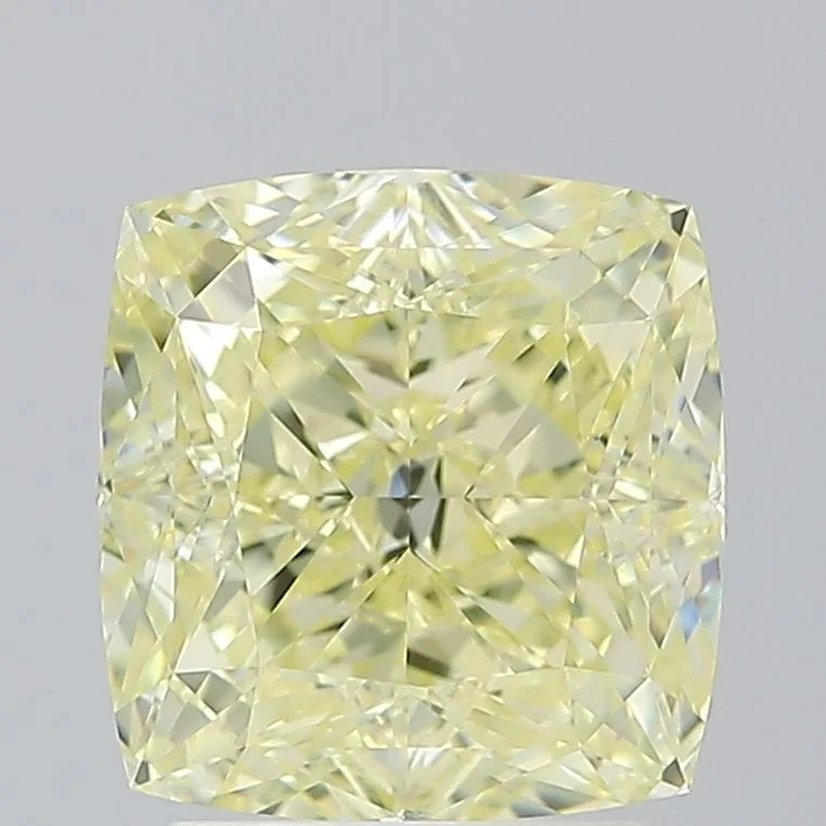 3.01 Carat Cushion Modified Fancy Yellow VVS2 Natural Diamond 1 3.01 Carat Cushion Modified Fancy Yellow VVS2 Natural Diamond