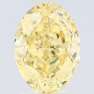 3.01 Carat Oval Fancy Yellow VS1 Natural Diamond
