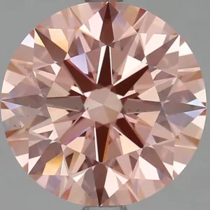 3.01 Carat Round Fancy Vivid Pink VS2 Lab Diamond