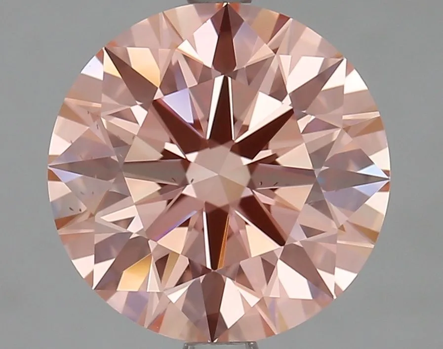 3.01 Carat Round Fancy Vivid Pink VS2 Lab Diamond 1 3.01 Carat Round Fancy Vivid Pink VS2 Lab Diamond