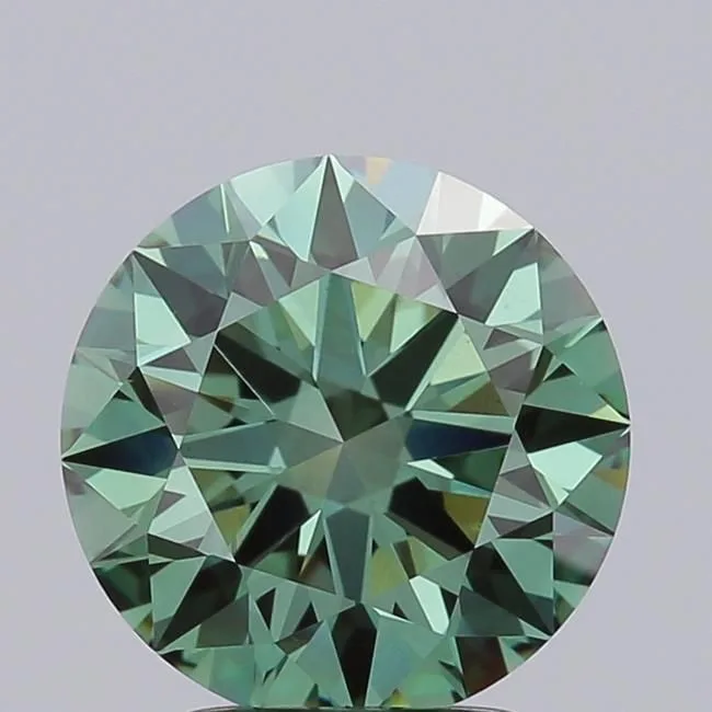 3.05 Carat Round Fancy Vivid Green VS1 Lab Diamond 1 3.05 Carat Round Fancy Vivid Green VS1 Lab Diamond