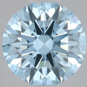 3.07 Carat Round Fancy Vivid Blue VS1 Lab Diamond