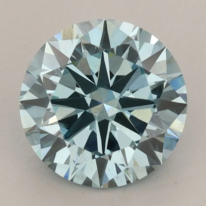 3.09 Carat Round Fancy Vivid Blue VS2 Lab Diamond 1 3.09 Carat Round Fancy Vivid Blue VS2 Lab Diamond