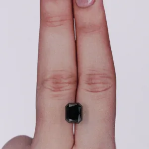 3.12 Carat Radiant Black Natural Diamond