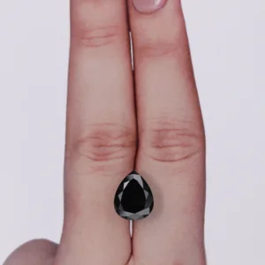 3.16 Carat Pear Black Natural Diamond