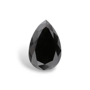 3.26 Carat Pear Fancy Black VVS2 Natural Diamond