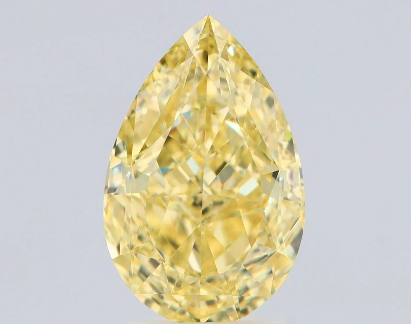 3.31 Carat Pear Fancy Yellow VVS1 Natural Diamond 1 3.31 Carat Pear Fancy Yellow VVS1 Natural Diamond