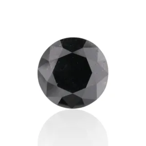 3.33 Carat Round Fancy Black Natural Diamond