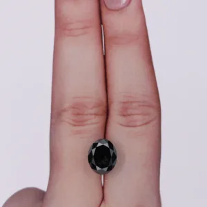 3.41 Carat Oval Black Natural Diamond