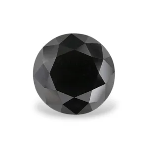 3.45 Carat Round Fancy Black VVS2 Natural Diamond