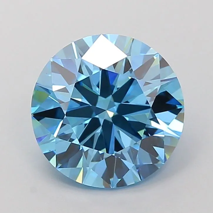3.5 Carat Round Fancy Vivid Blue VS1 Lab Diamond 1 3.5 Carat Round Fancy Vivid Blue VS1 Lab Diamond