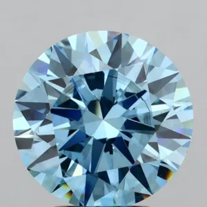 3.5 Carat Round Fancy Vivid Blue VS2 Lab Diamond