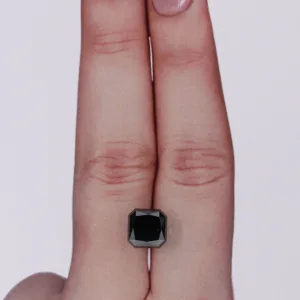 3.52 Carat Radiant Black Natural Diamond