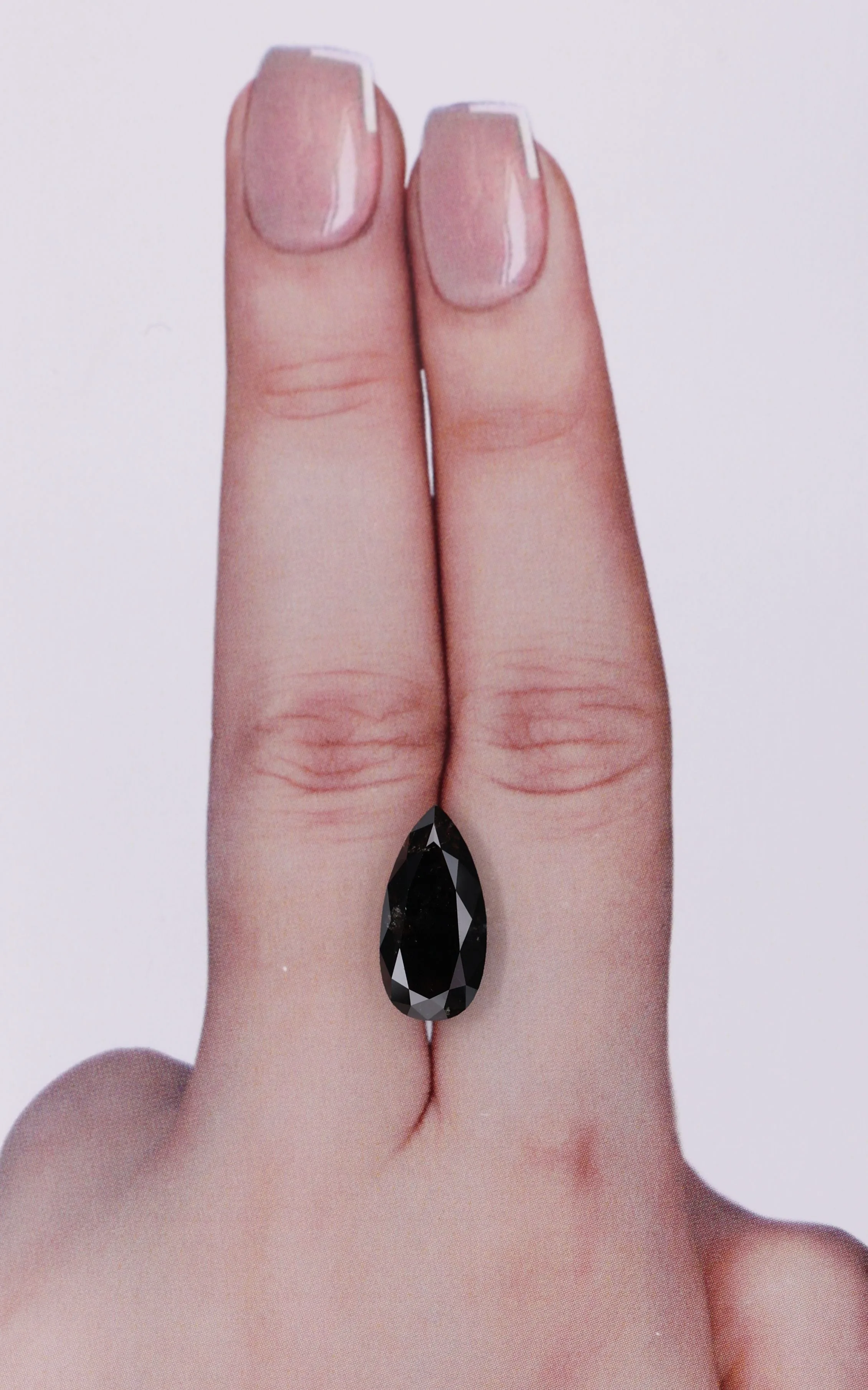 3.61 Carat Pear Fancy Black VVS2 Natural Diamond 1 3.61 Carat Pear Fancy Black VVS2 Natural Diamond