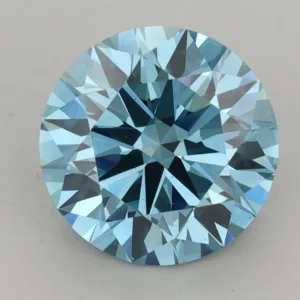 3.69 Carat Round Fancy Vivid Blue VS2 Lab Diamond