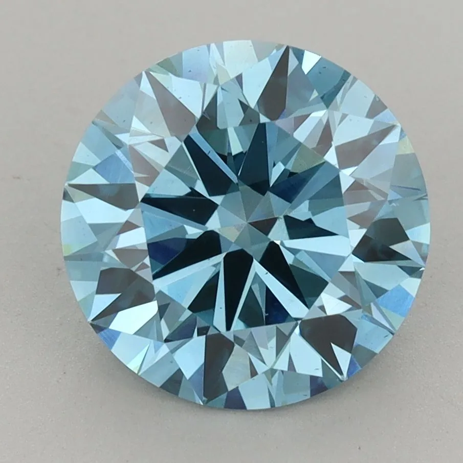 3.69 Carat Round Fancy Vivid Blue VS2 Lab Diamond 1 3.69 Carat Round Fancy Vivid Blue VS2 Lab Diamond