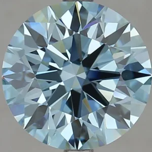 3.76 Carat Round Fancy Vivid Blue VVS2 Lab Diamond