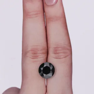 3.84 Carat Round Fancy Black VVS2 Natural Diamond