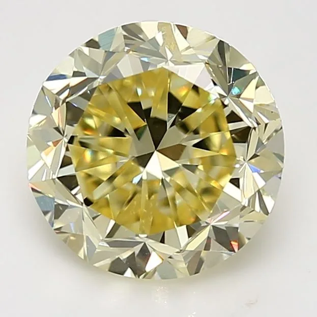3.93 Carat Round Yellow I1 Natural Diamond 1 3.93 Carat Round Yellow I1 Natural Diamond