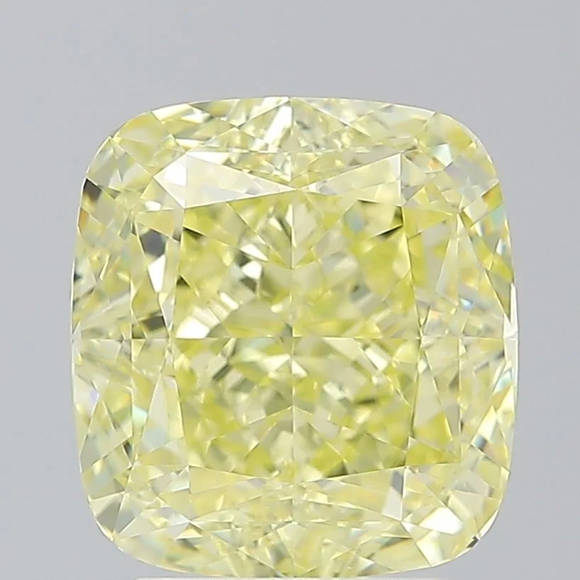 4.02 Carat Cushion Modified Fancy Yellow VS2 Natural Diamond 1 4.02 Carat Cushion Modified Fancy Yellow VS2 Natural Diamond
