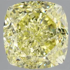 4.03 Carat Cushion Modified Fancy Yellow VS1 Natural Diamond