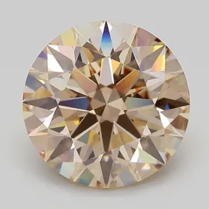 4.03 Carat Round Fancy Light Brown VS1 Lab Diamond