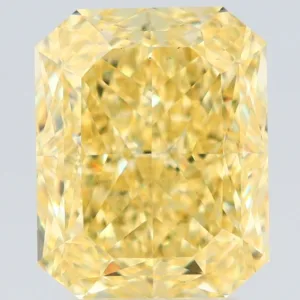 4.07 Carat Radiant Fancy Intense Yellow VS2 Natural Diamond