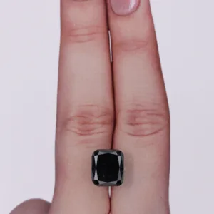 4.15 Carat Cushion Brilliant Black Natural Diamond