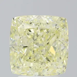 4.16 Carat Cushion Modified Fancy Light Yellow VS2 Natural Diamond