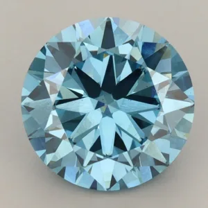 4.32 Carat Round Fancy Vivid Blue VS2 Lab Diamond