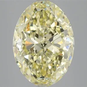 4.56 Carat Oval Fancy Yellow VS2 Natural Diamond