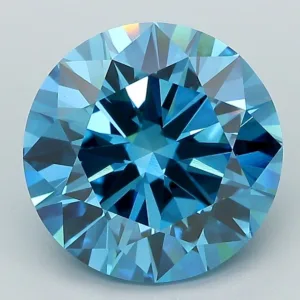 5 Carat Round Fancy Vivid Blue VS2 Lab Diamond