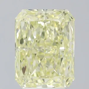 5.15 Carat Radiant Fancy Light Yellow VS1 Natural Diamond