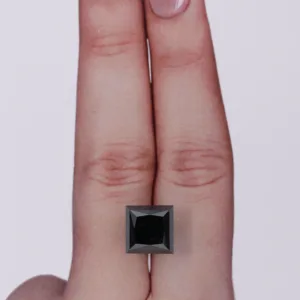 6.94 Carat Princess Black Natural Diamond