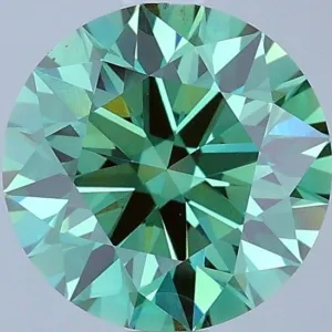 2.09 Carat Round Fancy Vivid Green VS1 Lab Diamond