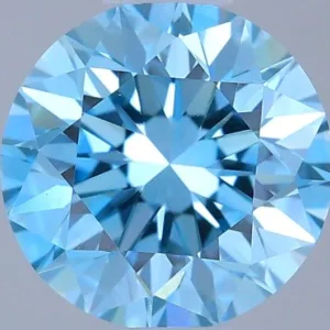 0.51 Carat Round Fancy Vivid Blue VVS2 Lab Diamond