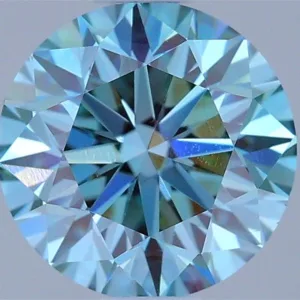 0.72 Carat Round Fancy Vivid Green VS1 Lab Diamond