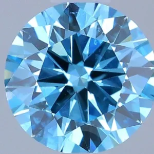 0.5 Carat Round Fancy Vivid Blue VVS2 Lab Diamond