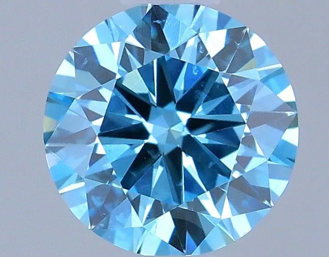 0.5 Carat Round Fancy Vivid Blue VVS2 Lab Diamond 1 0.5 Carat Round Fancy Vivid Blue VVS2 Lab Diamond
