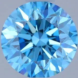 0.5 Carat Round Fancy Vivid Blue VS1 Lab Diamond