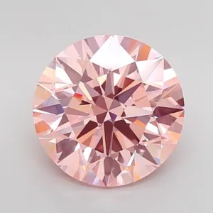 5 Carat Round Fancy Intense Pink VS2 Lab Diamond