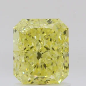 1.65 Carat Radiant Fancy Intense Yellow VS2 Natural Diamond