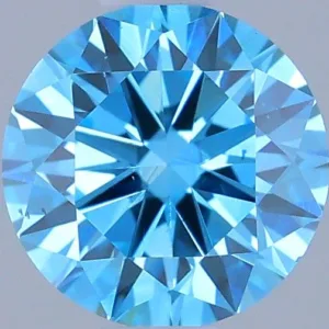 0.51 Carat Round Fancy Vivid Blue VS2 Lab Diamond