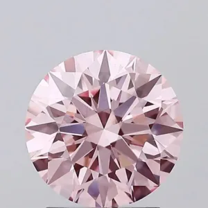 2.14 Carat Round Fancy Vivid Pink VVS2 Lab Diamond