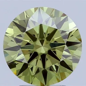 2.75 Carat Round Fancy Vivid Green VS1 Lab Diamond