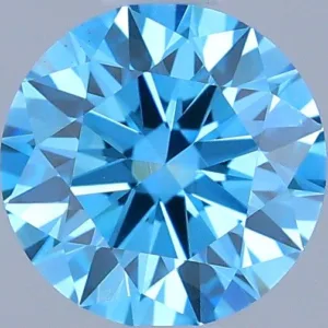0.51 Carat Round Fancy Vivid Blue VS1 Lab Diamond